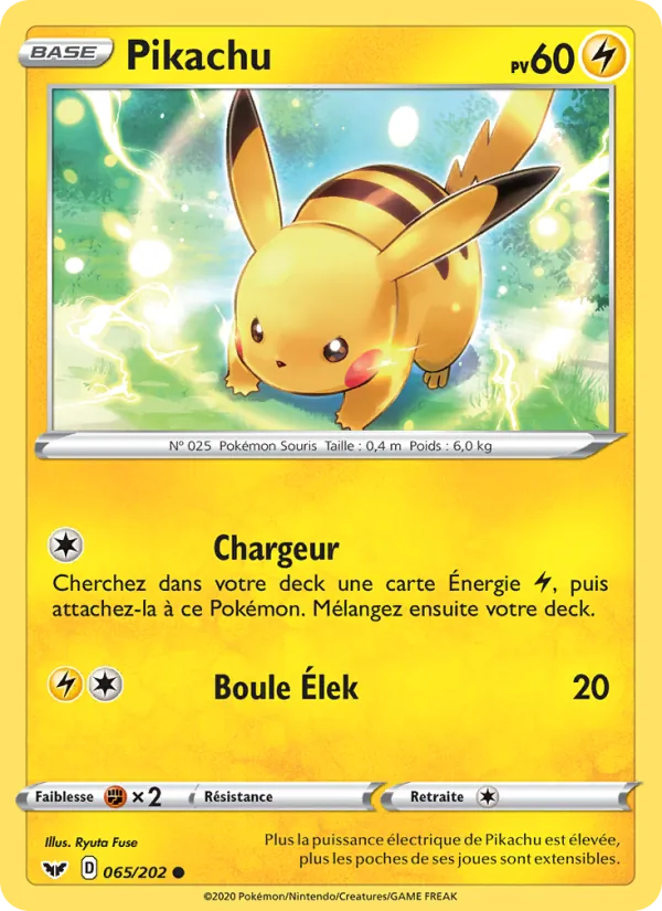 Pikachu Épée et Bouclier 65/202