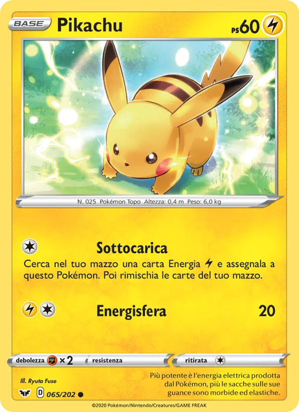 Pikachu Spada e Scudo 65/202