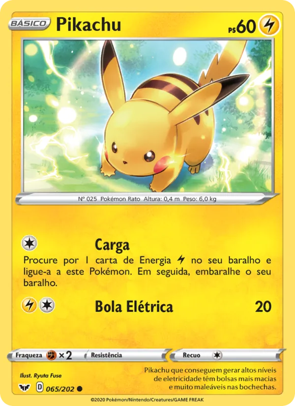 Pikachu Espada e Escudo 65/202