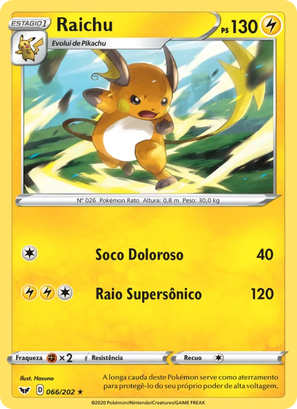 Raichu Espada e Escudo 66/202