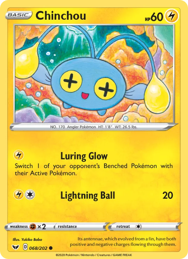 Chinchou Sword & Shield 68/202
