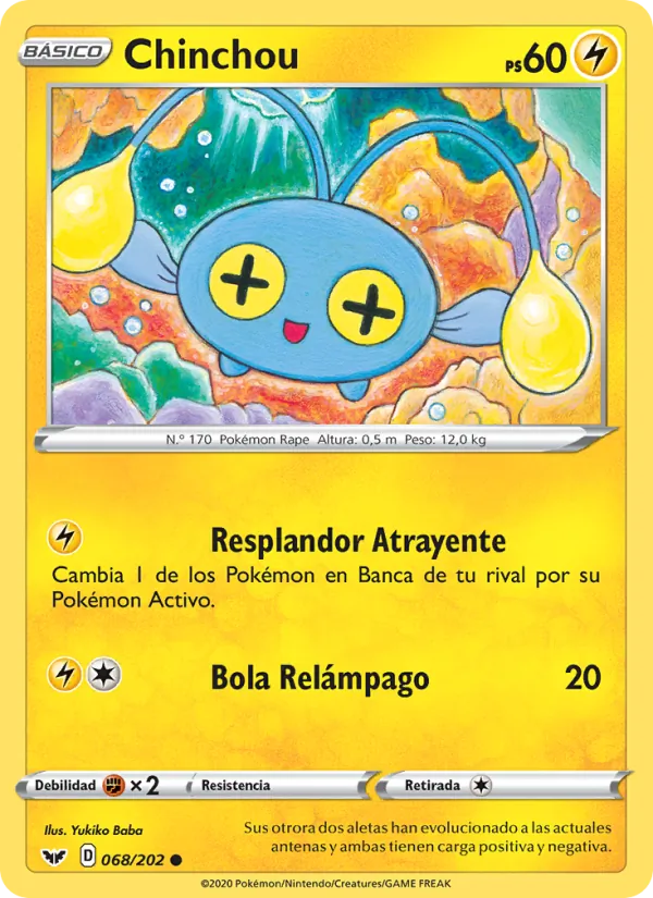 Chinchou Espada y Escudo 68/202