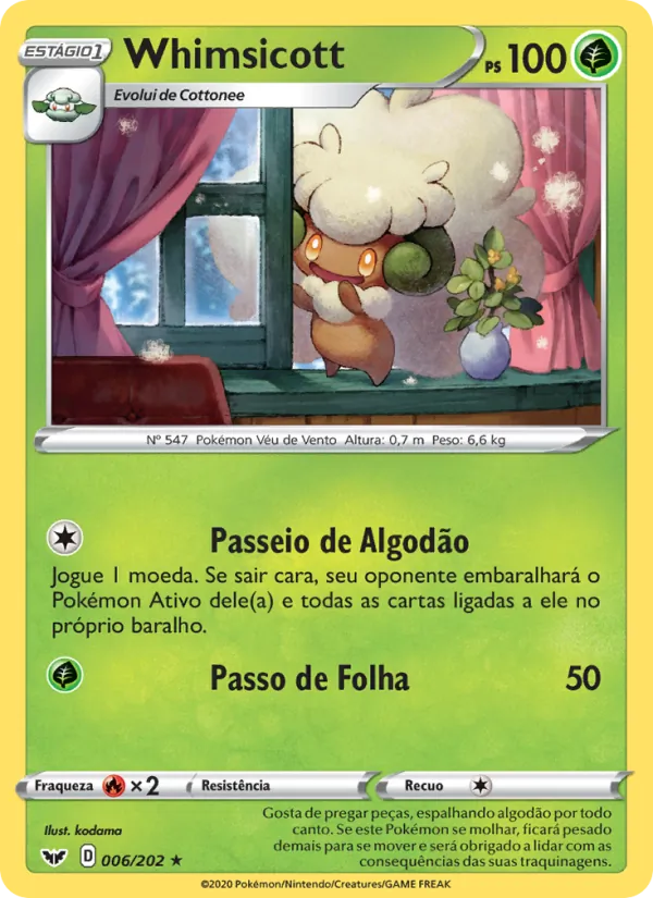 Whimsicott Espada e Escudo 6/202