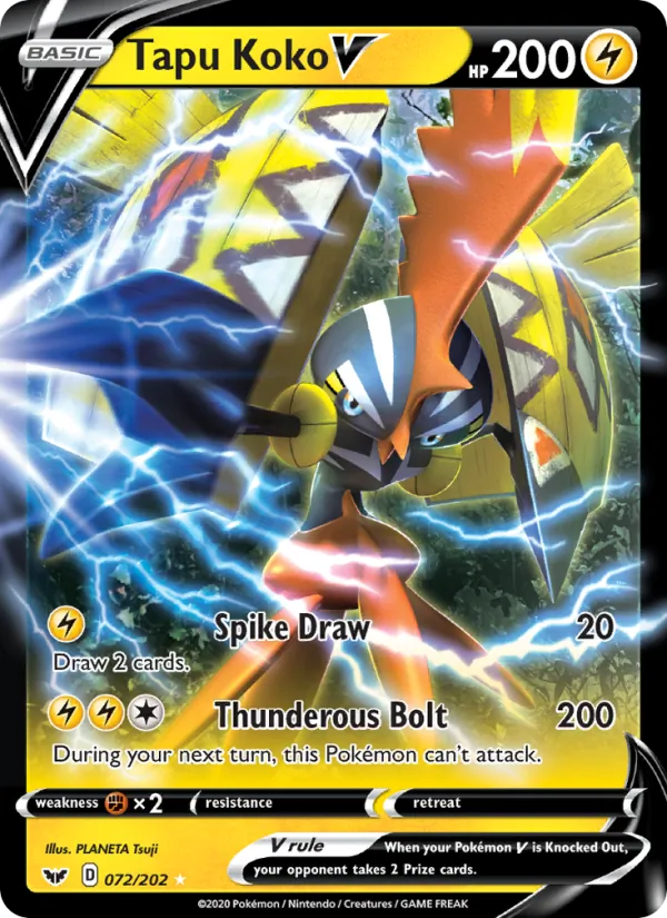 Tapu Koko V Sword & Shield 72/202