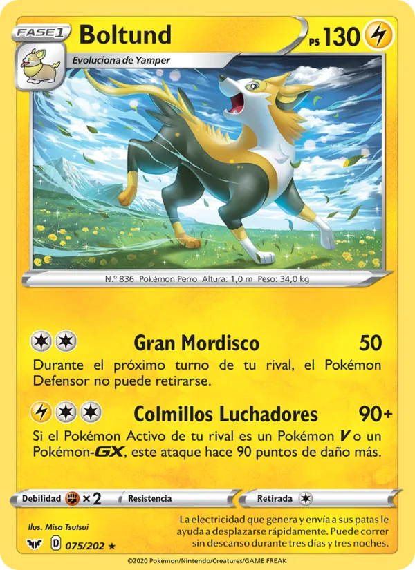 Boltund Espada y Escudo 75/202