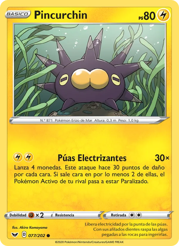 Pincurchin Espada y Escudo 77/202