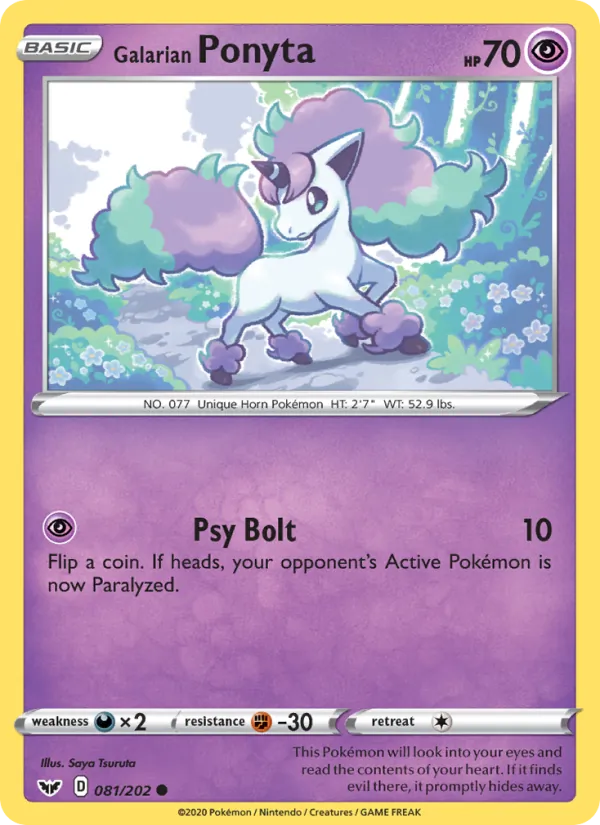 Galarian Ponyta Sword & Shield 81/202