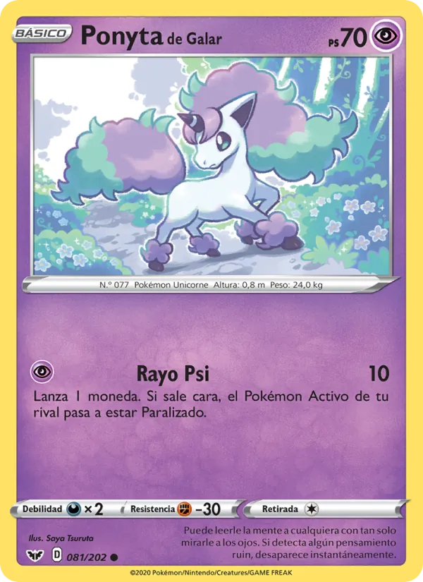 Ponyta de Galar Espada y Escudo 81/202