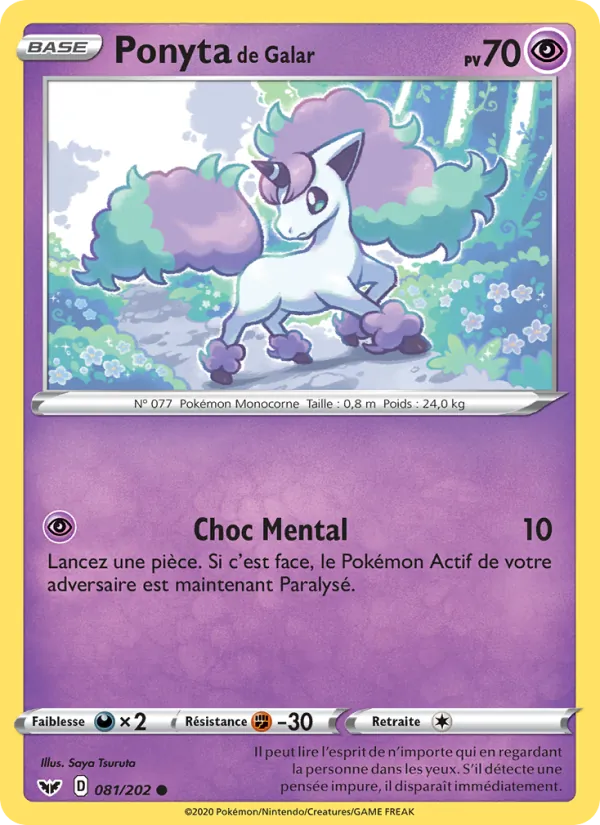 Ponyta de Galar Épée et Bouclier 81/202