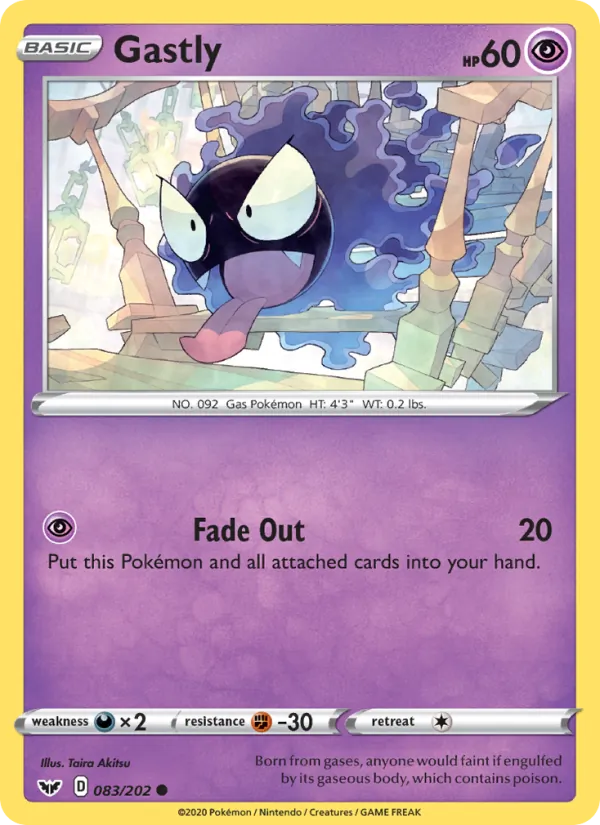 Gastly Sword & Shield 83/202