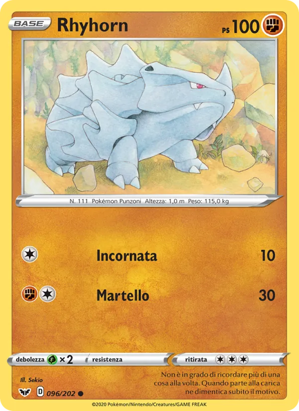 Rhyhorn Spada e Scudo 96/202
