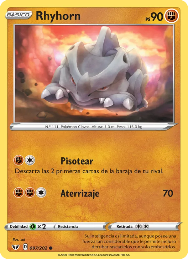 Rhyhorn Espada y Escudo 97/202