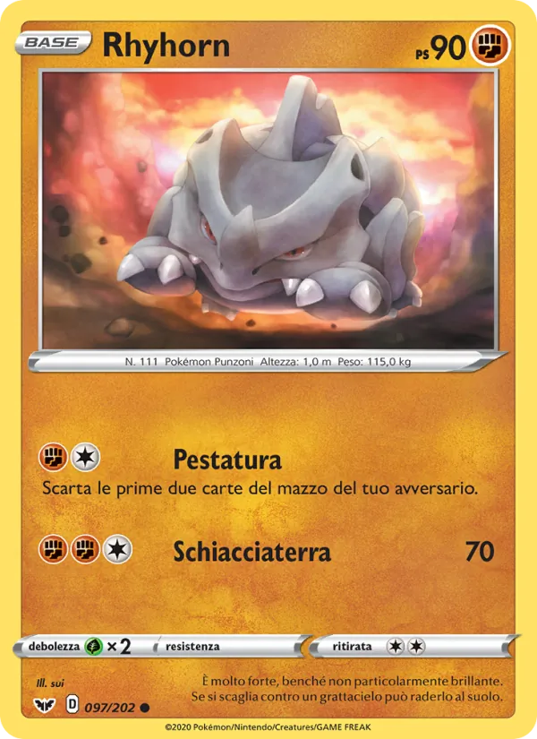 Rhyhorn Spada e Scudo 97/202