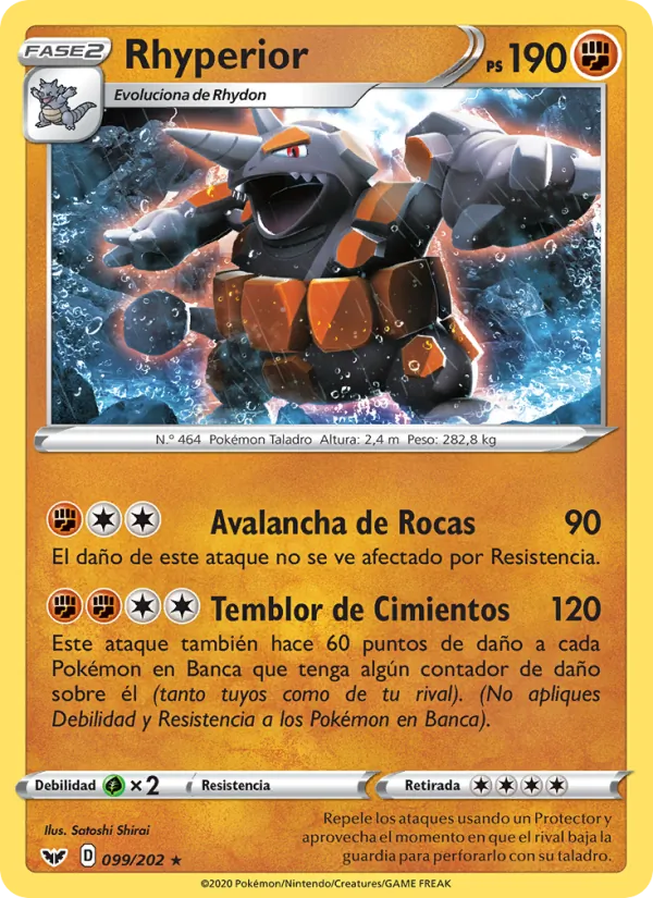 Rhyperior Espada y Escudo 99/202