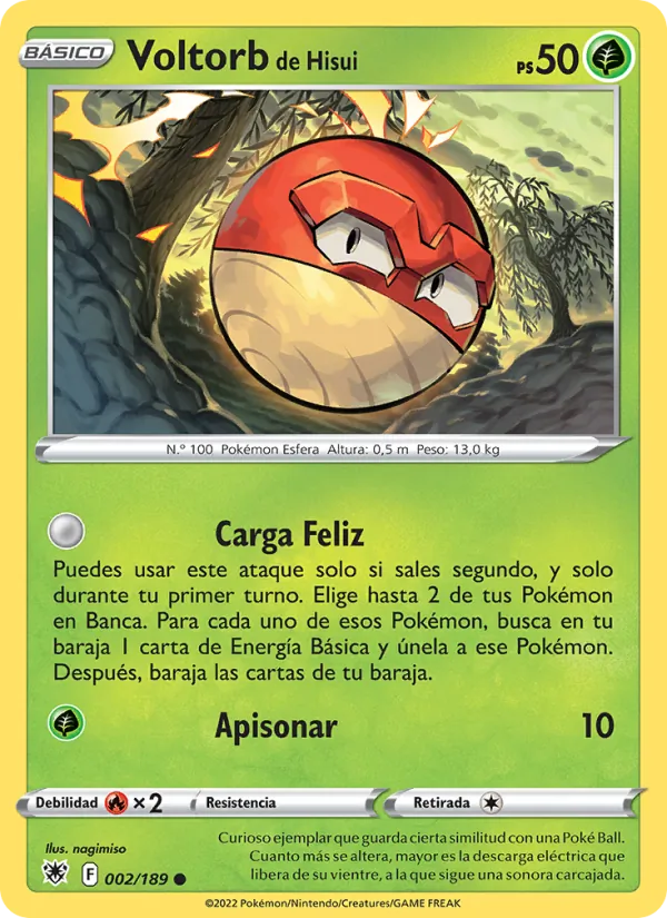 Voltorb de Hisui Resplandor Astral 002/189