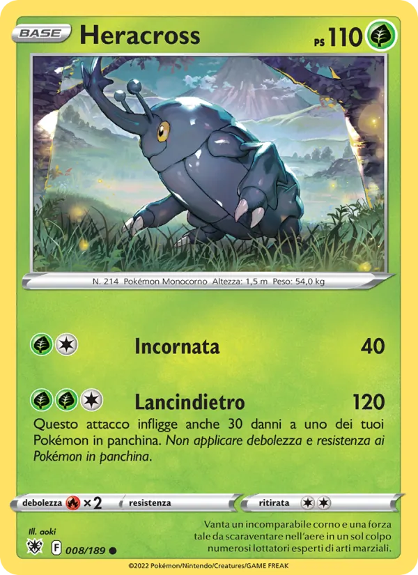 Heracross Lucentezza Siderale 008/189