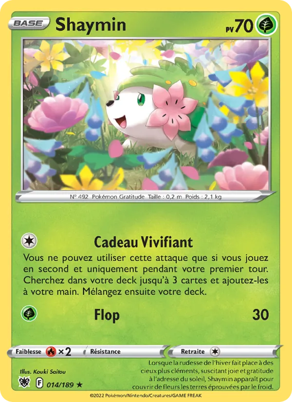 Shaymin Astres Radieux 014/189