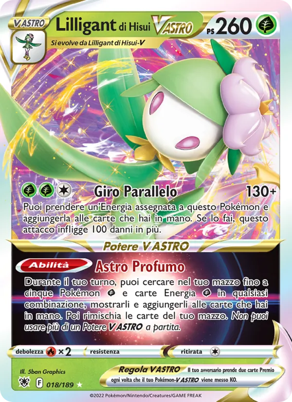 Lilligant di Hisui V ASTRO Lucentezza Siderale 018/189