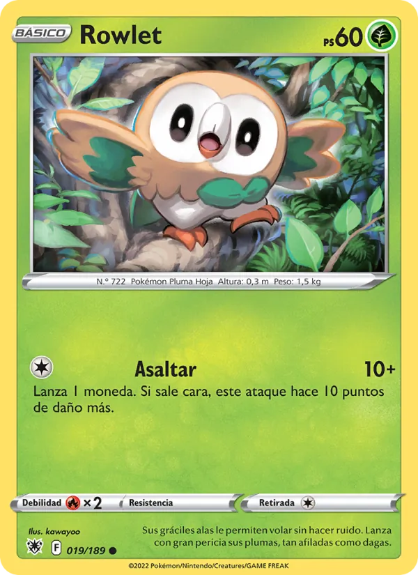 Rowlet Resplandor Astral 019/189