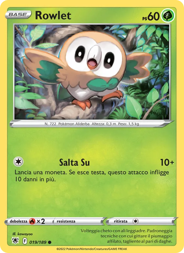 Rowlet Lucentezza Siderale 019/189