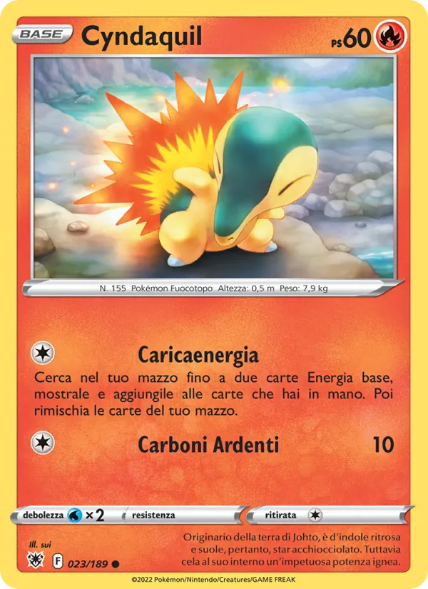 Cyndaquil Lucentezza Siderale 023/189