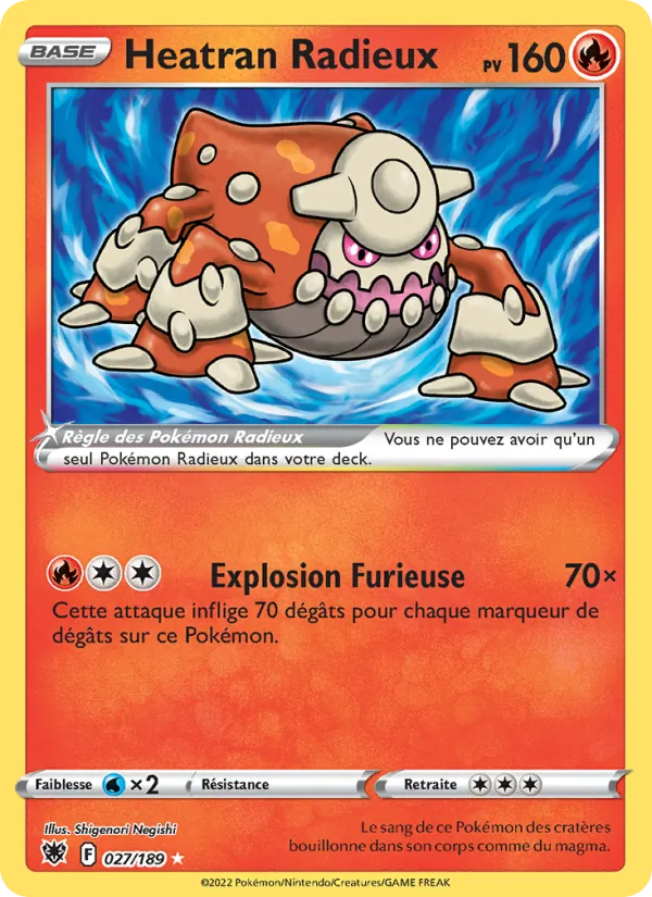 Heatran Radieux Astres Radieux 027/189