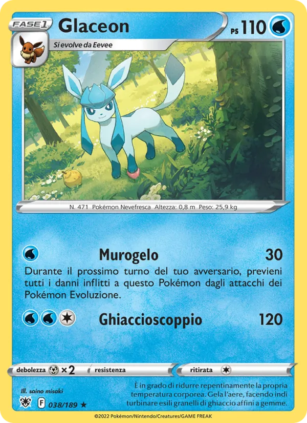 Glaceon Lucentezza Siderale 038/189