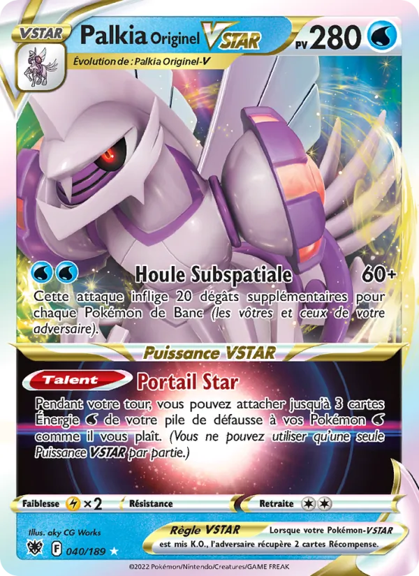 Palkia Originel VSTAR Astres Radieux 040/189