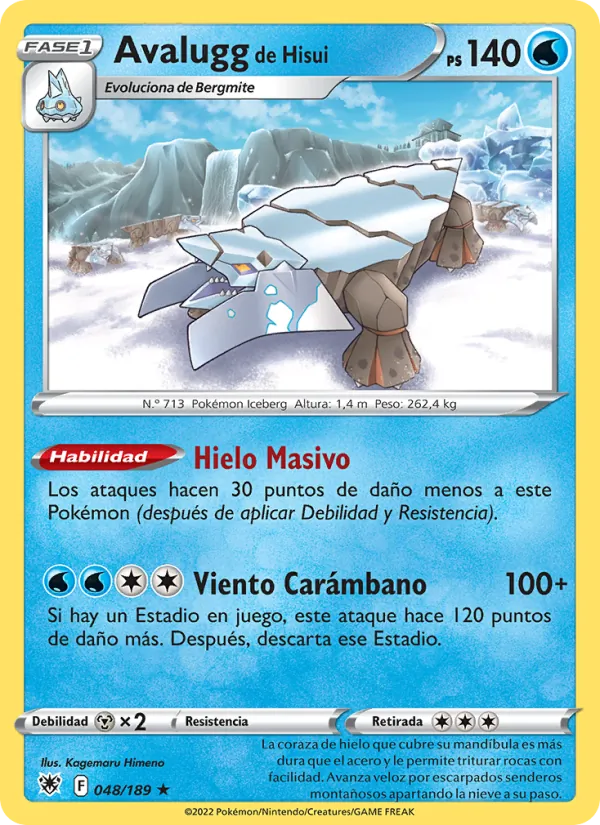 Avalugg de Hisui Resplandor Astral 048/189