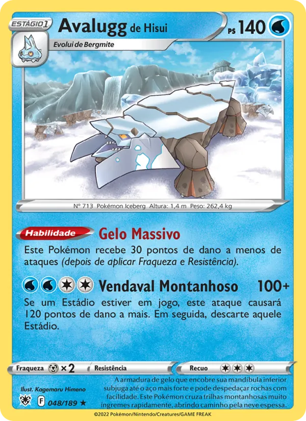 Avalugg de Hisui Estrelas Radiantes 048/189