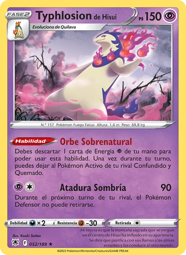 Typhlosion de Hisui Resplandor Astral 052/189