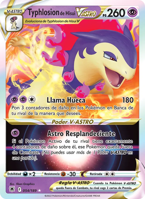 Typhlosion de Hisui V-ASTRO Resplandor Astral 054/189