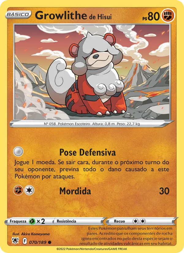 Growlithe de Hisui Estrelas Radiantes 070/189