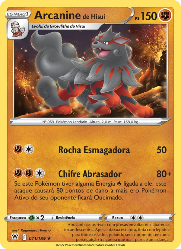 Arcanine de Hisui Estrelas Radiantes 071/189