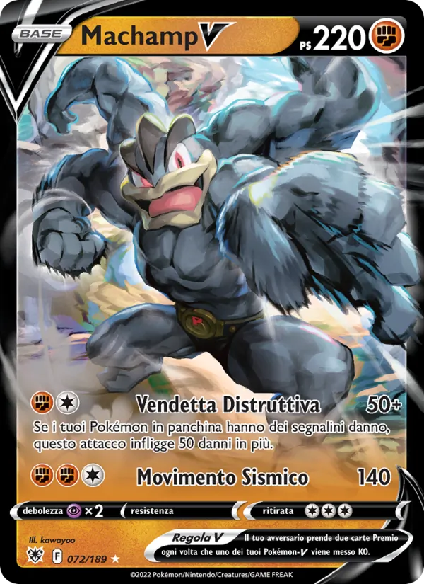 Machamp V Lucentezza Siderale 072/189