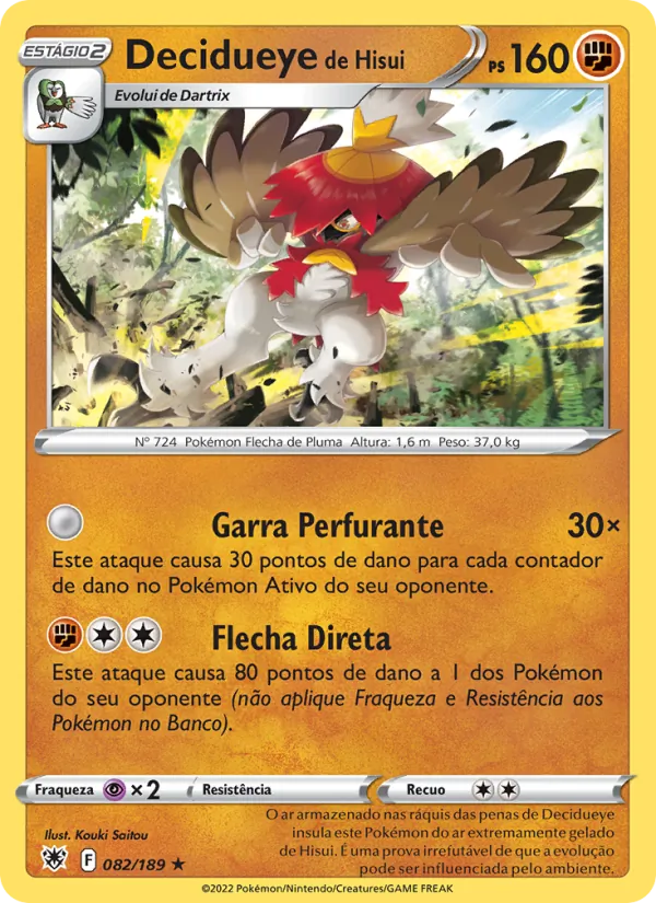 Decidueye de Hisui Estrelas Radiantes 082/189