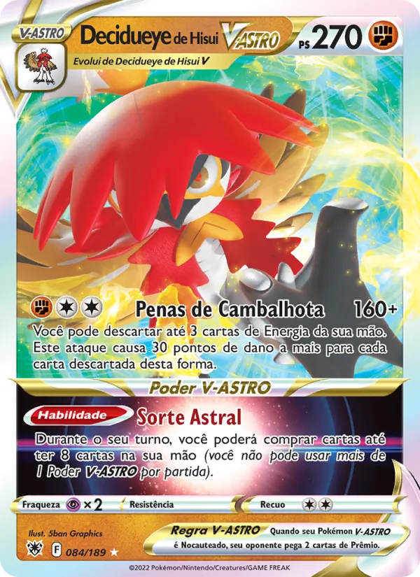 Decidueye de Hisui V-ASTRO Estrelas Radiantes 084/189