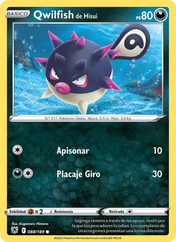 Qwilfish de Hisui Resplandor Astral 088/189