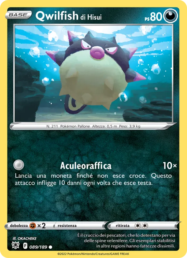 Qwilfish di Hisui Lucentezza Siderale 089/189