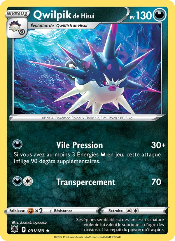 Qwilpik de Hisui Astres Radieux 091/189