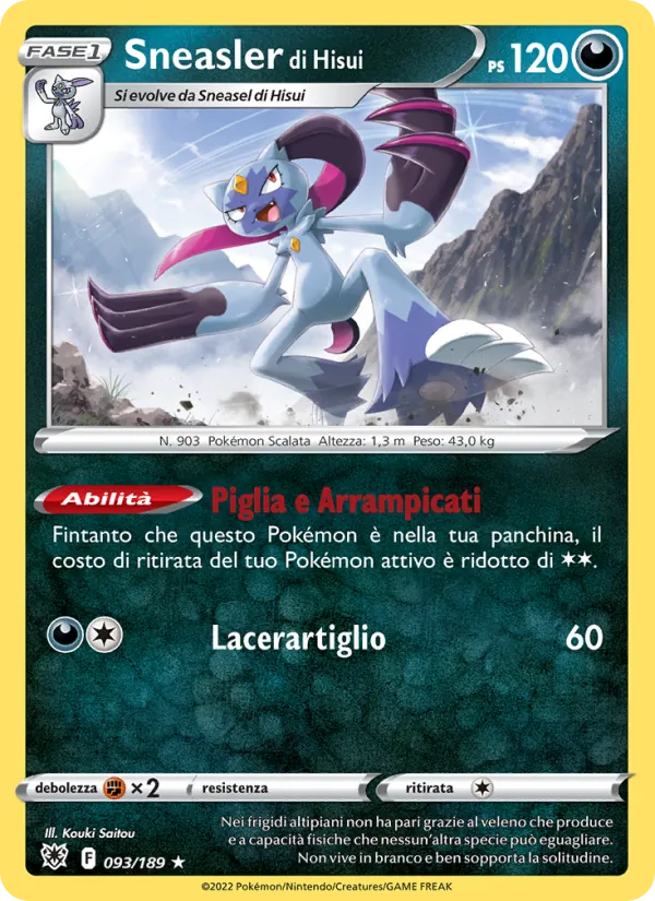 Sneasler di Hisui Lucentezza Siderale 093/189
