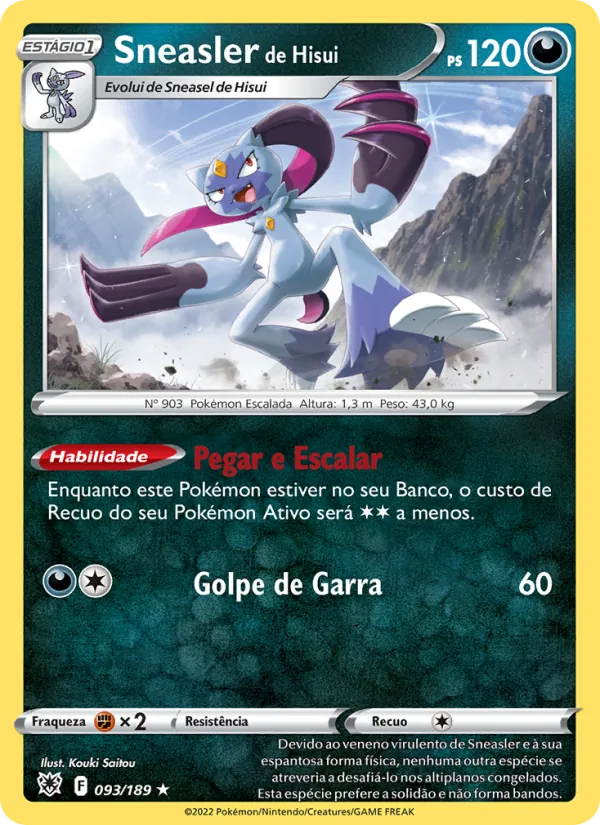 Sneasler de Hisui Estrelas Radiantes 093/189
