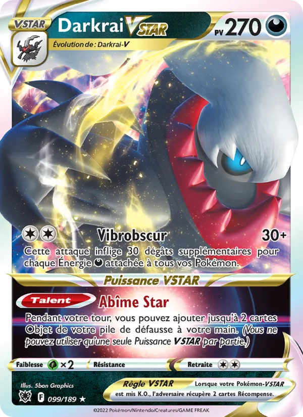 Darkrai VSTAR Astres Radieux 099/189