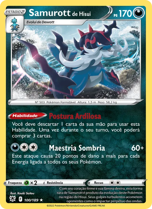 Samurott de Hisui Estrelas Radiantes 100/189
