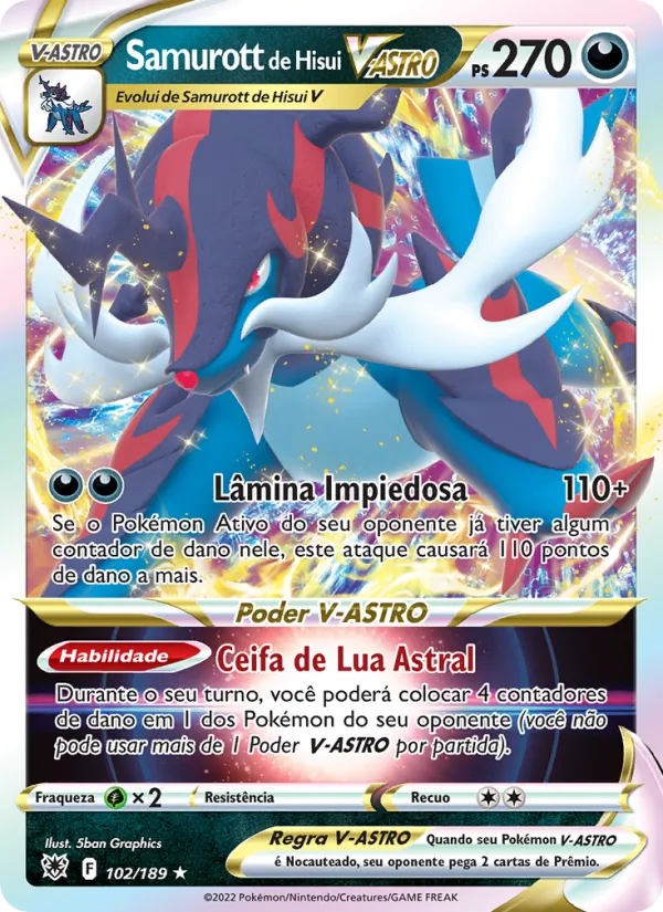 Samurott de Hisui V-ASTRO Estrelas Radiantes 102/189