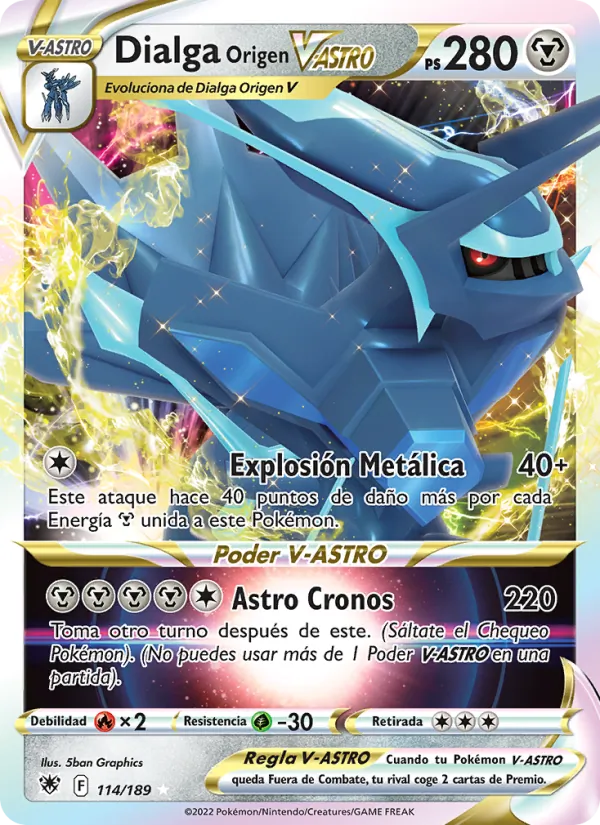 Dialga Origen V-ASTRO Resplandor Astral 114/189