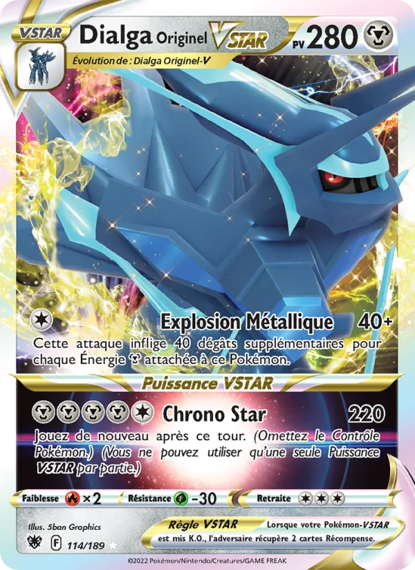 Dialga Originel VSTAR Astres Radieux 114/189