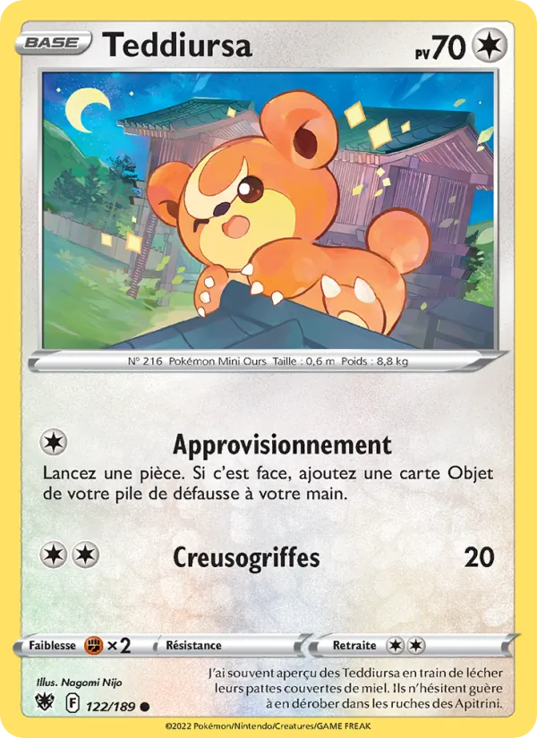 Teddiursa Astres Radieux 122/189