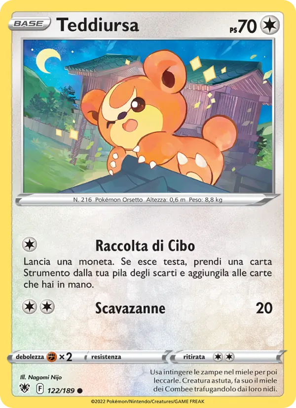 Teddiursa Lucentezza Siderale 122/189