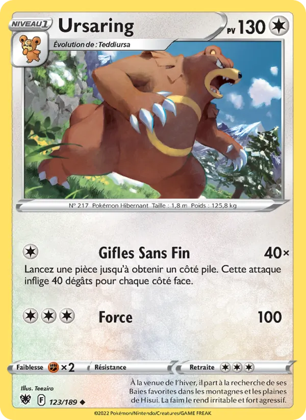 Ursaring Astres Radieux 123/189